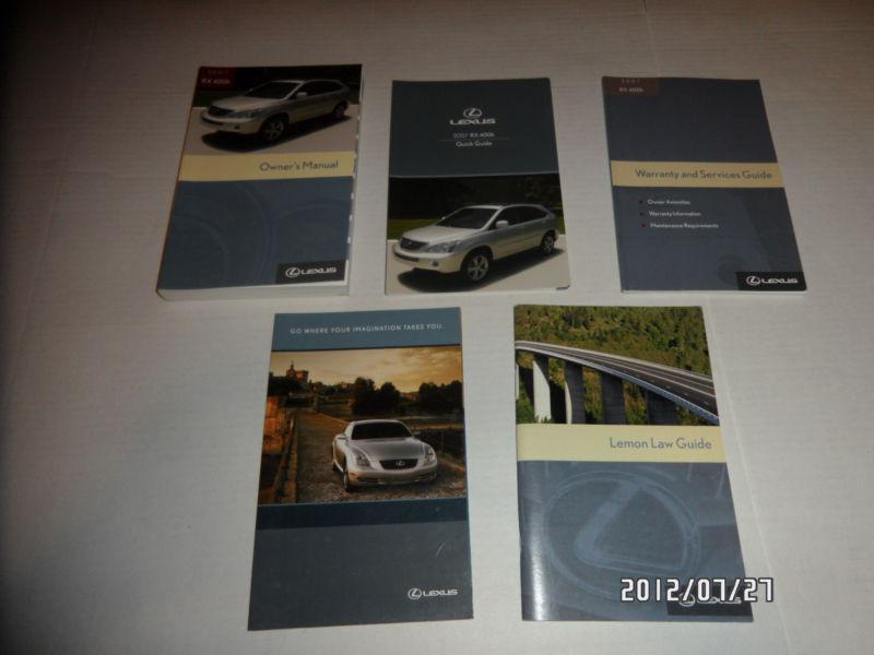 2007 lexus rx400h oem owners manual--fast free shipping to all 50 states