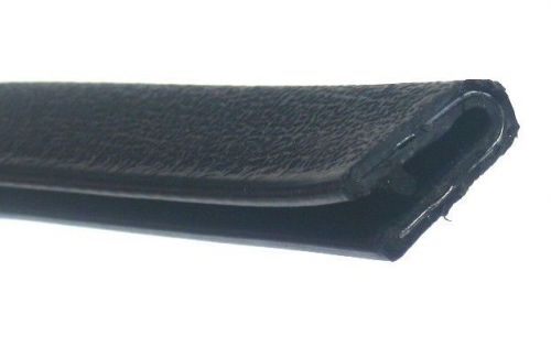 Rubber edge trim w/ aluminum inner clip 1/8&#034; x 3/4&#034; black (price for 25&#039;)
