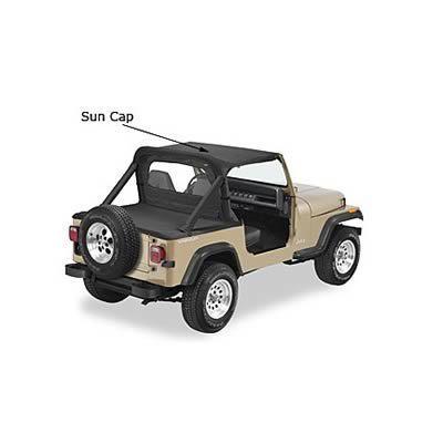 Pavement ends soft top sun cap canvas black denim jeep wrangler each