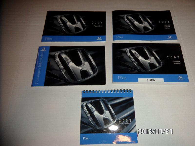2008 honda pilot oem owners manual--fast free shipping to all 50 states