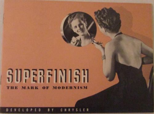 1941 chrysler superfinish sales brochure leaflet original nos