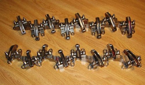 Nascar r07 t&amp;d stainless rocker arms w/ stands arca late model jesel comp chevy