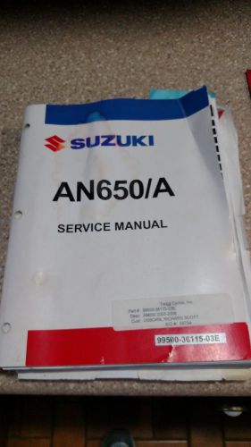 2003 – 2008 burgman 650 an650 suzuki scooter service manual : 99500-36115-03e