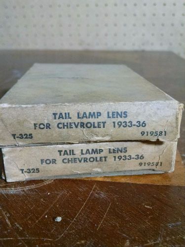 1934 1935 1936 chevrolet chev chevy tail light lens nos pair
