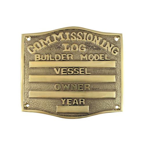 &#034;vintage&#034; style brass cast nautical commission log - #2101b
