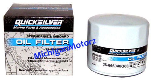 Genuine mercruiser oil filter - gm inline 4 &amp; 6 cyl. v8, 35-866340q03