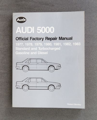 Audi 5000 official factory repair manual 1977-1983 standard &amp; turbocharged