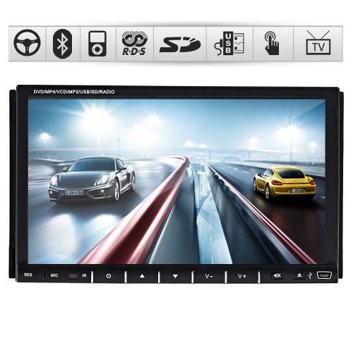 Double 2 din in dash car audio 7&#034; stereo dvd player auto radio bluetooth mp3 mic