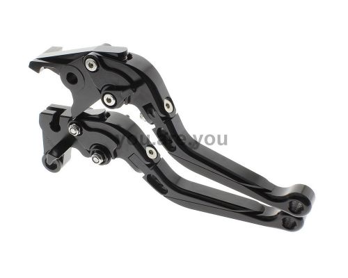 Folding extendable brake clutch levers for kawasaki z1000 2007-2016 08 09 black