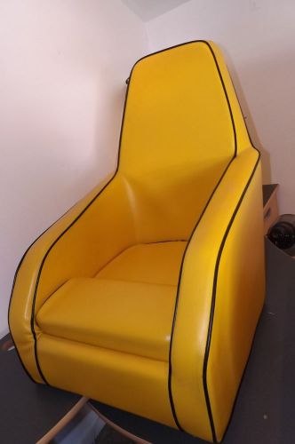 Yellow  sport  boat performance bucket seats front driver and passenger