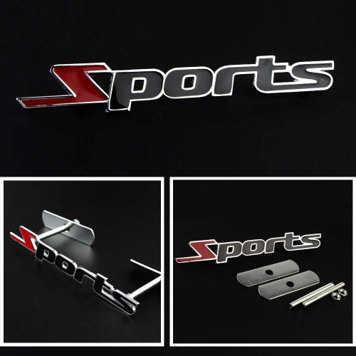 Sports 3d metal sports logo racing front hood grille badge emblem