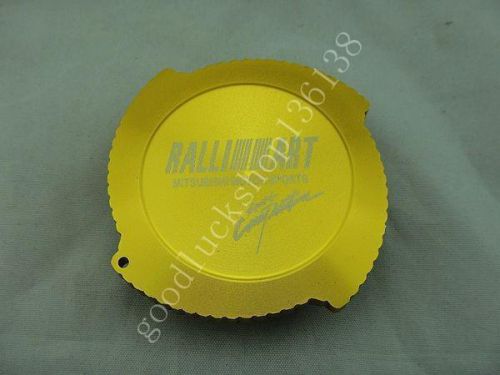 Jdm ralliart engine oil filler cap fuel tank cover for mitsubishi evo 4,5,6 gold