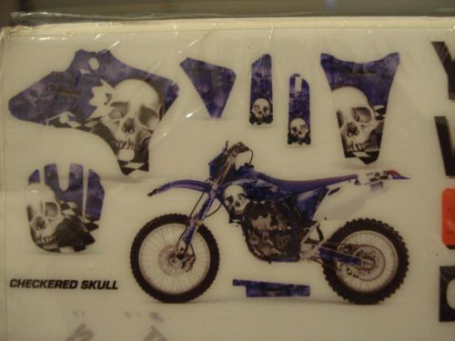 Yamaha yz 450f/250f wr graphics 2003 2004 2005 2006 2007 2008 skull decal kit
