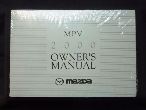 2000 mazda mpv owner&#039;s manual~user operator instruction reference guide book~new