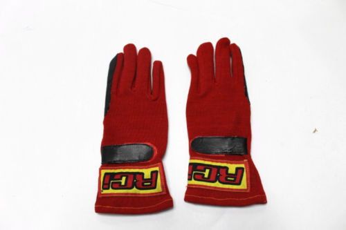 Rci race gloves nomex single layer red sfi 3.3/1 racing jr. xs extra small new