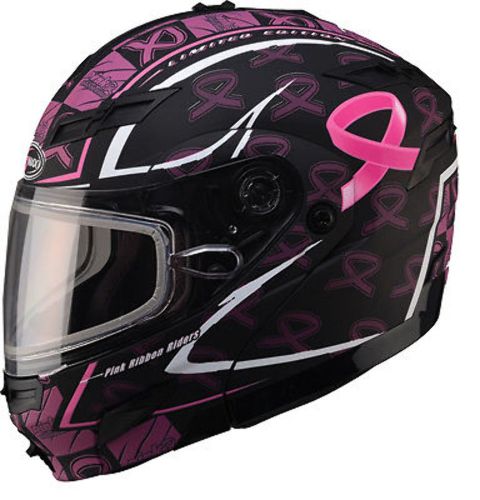 Gmax gm54s modular snowmobile helmet pink ribbon limited edition - 5 sizes