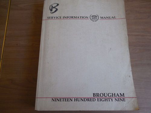 1989 cadillac brougham factory service shop manual