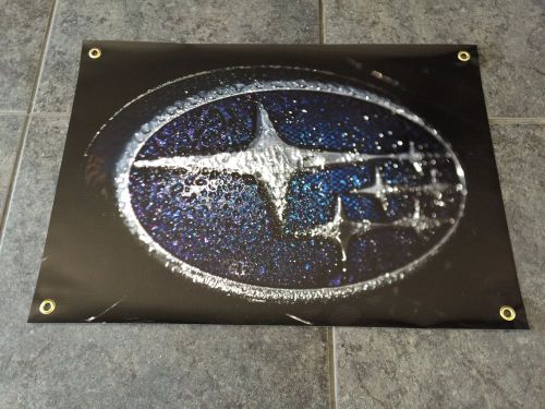 Subaru frosty grille emblem banner sign shop wall garage rally snow sti wrx xv