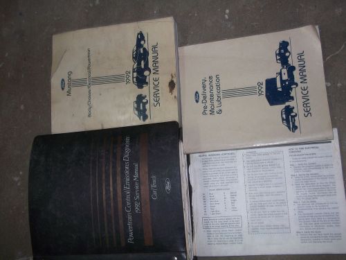 1992 ford mustang gt cobra service shop repair manual set oem dealership huge