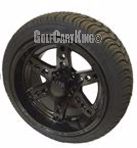 &#034;chaos&#034; matte black 14&#034; low profile tire/wheel combo - non lifted golf carts