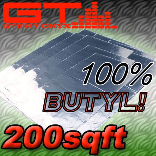 200sqft gtmat butyl bumper to bumper kit noise deadening dampening mat 12&#034;x24&#034;