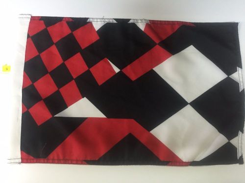 84. red/blk checkered utv side x side tv safety flag 12&#034;x18&#034; fits 1/4, 5/16 pole