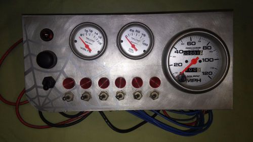 Custom autometer gauge panel - push to start - 6 switch control