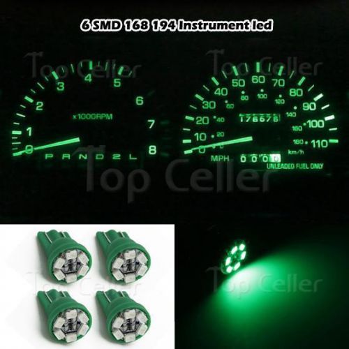 4xt10 wedge green speedometer instrument gauge cluster led light bulbs 168 194