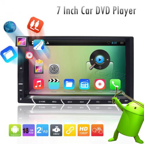 Camera+quad-core 7&#034; hd android 4.4 2din car radio stereo 3g-wifi no-dvd gps navi