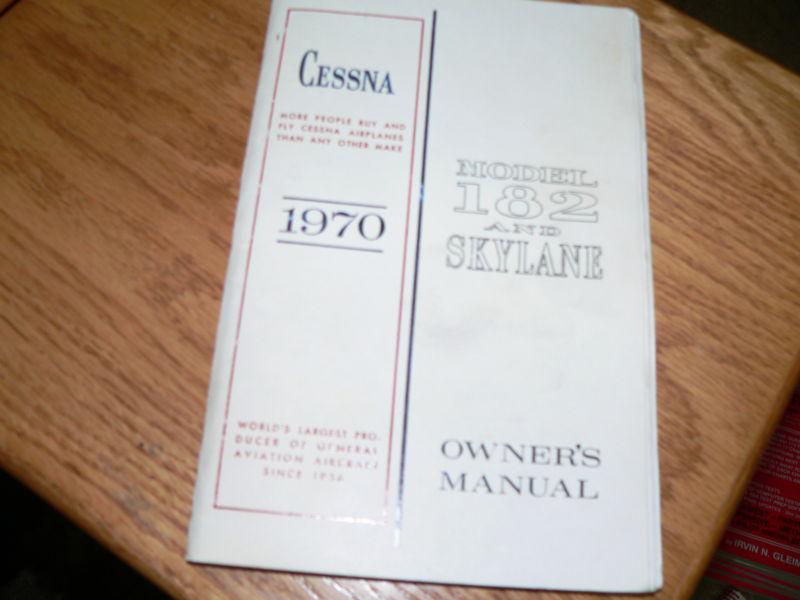 1970 cessna 182 and skylane owner's manual