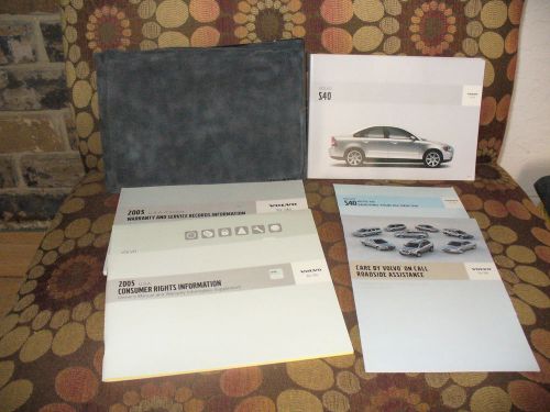 2005 05 volvo s40 owners manual with case 37