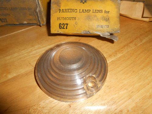 Vintage 1954 plymouth parking lamp lens, new in box #627