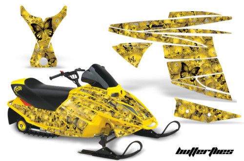 Amr snowmobile ski doo mini z kids sled decal butterfly