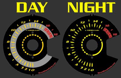 Suzuki gsxr 600 2008 2009 yellow face glow gauge custom 08 09 gixxer gsx-r