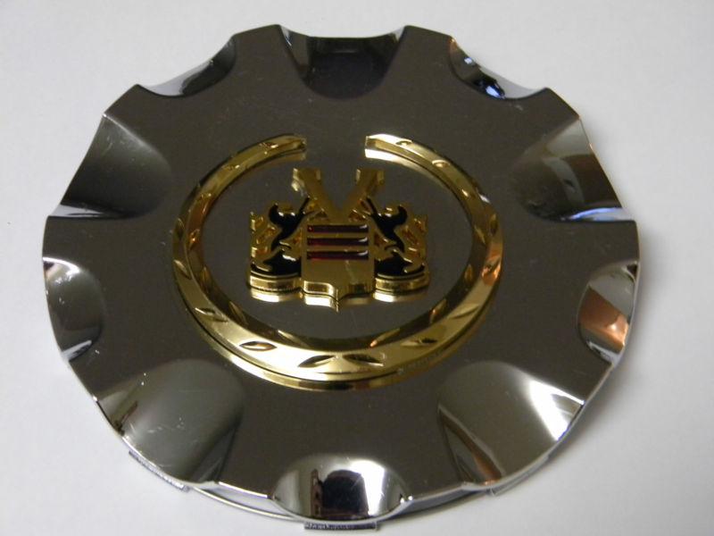 Vogue cadillac chrome wheel center cap hubcap 6" part# v-cap-01