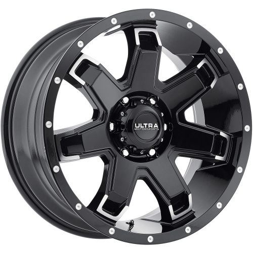 17x9 black ultra bent-7 209 6x135 +18 wheels free passer ct404 285/70/17 tires