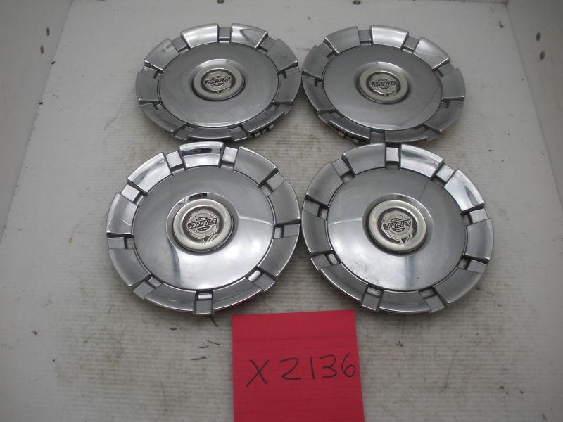 Set of 4 oem 05 06 07 08 chrysler 300 4895801 center caps hubcaps
