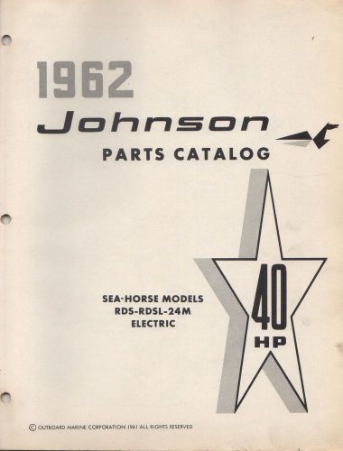 1962 johnson sea-horse outboard 40 hp, rds-rdsl-24 m electric parts manual (229)
