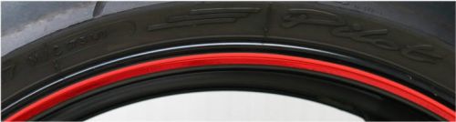 6mm custom cut pre-curved red chrome mirror rim stripes wheel tape top quality 3