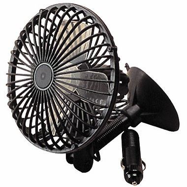 Boat marine rv fan 8-1/2&#034; 12 volt suction cup 6 ft cord high - low speed
