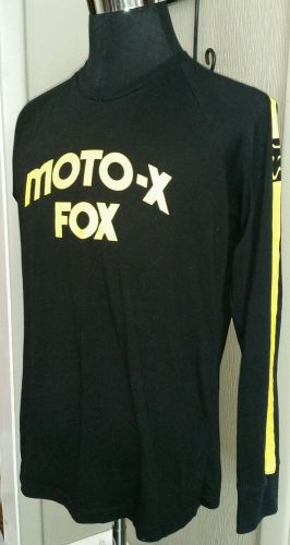 Fox moto-x shirt, yellow, black large , possibly vintage classic jersey mens