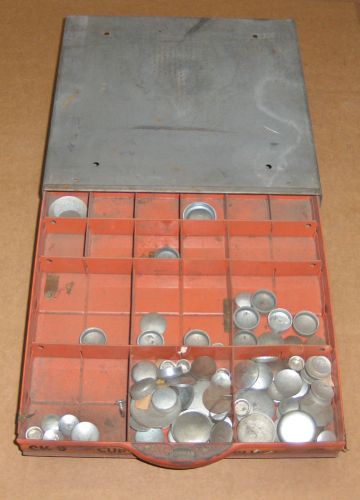 1950s freeze plug selection - 19/32&#034; to 2-1/16&#034; - 2 trays - nos