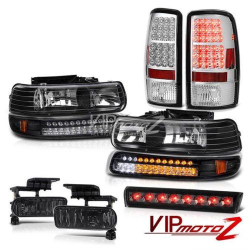 00-06 chevy tahoe 4x4 third brake lamp foglamps chrome taillights headlamps led