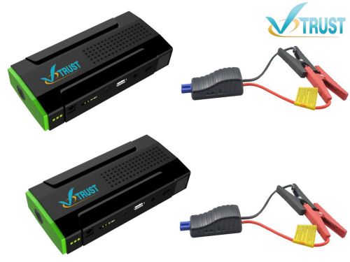 V-trust portable jump starter bundle - package includes 2 vt13600 starters