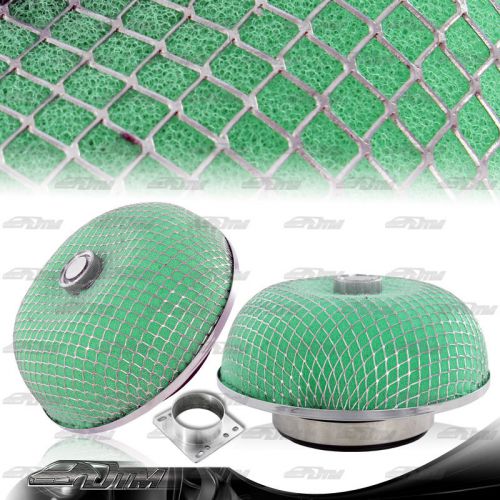 Green micro foam 3 inch outlet mushroom cold air intake turbo filter + adapter