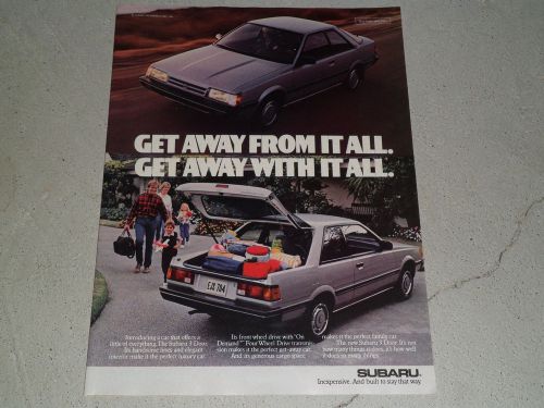 1986 subaru 3 door article / ad