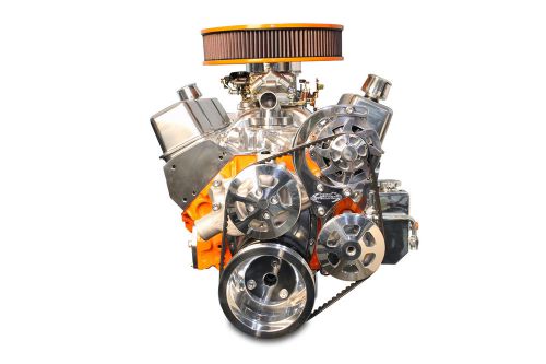 Sbc v drive pulley kit, billet polished finish power steering eddie motorsports
