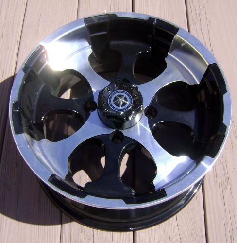 New msa motosport black wheel rim m9 patriot machined 4/110 14x7&#034; +10