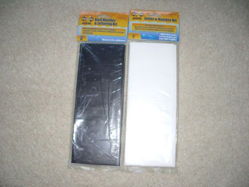 Invincible marine  3&#034; boat letter and number kit one white and one black
