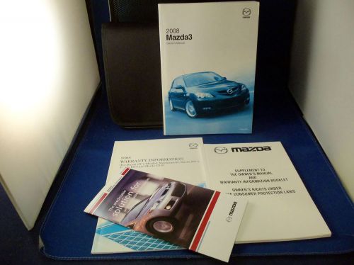 2008 mazda mazda3 oem factory owners manual with supplements and the cover 08